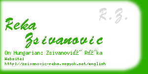 reka zsivanovic business card